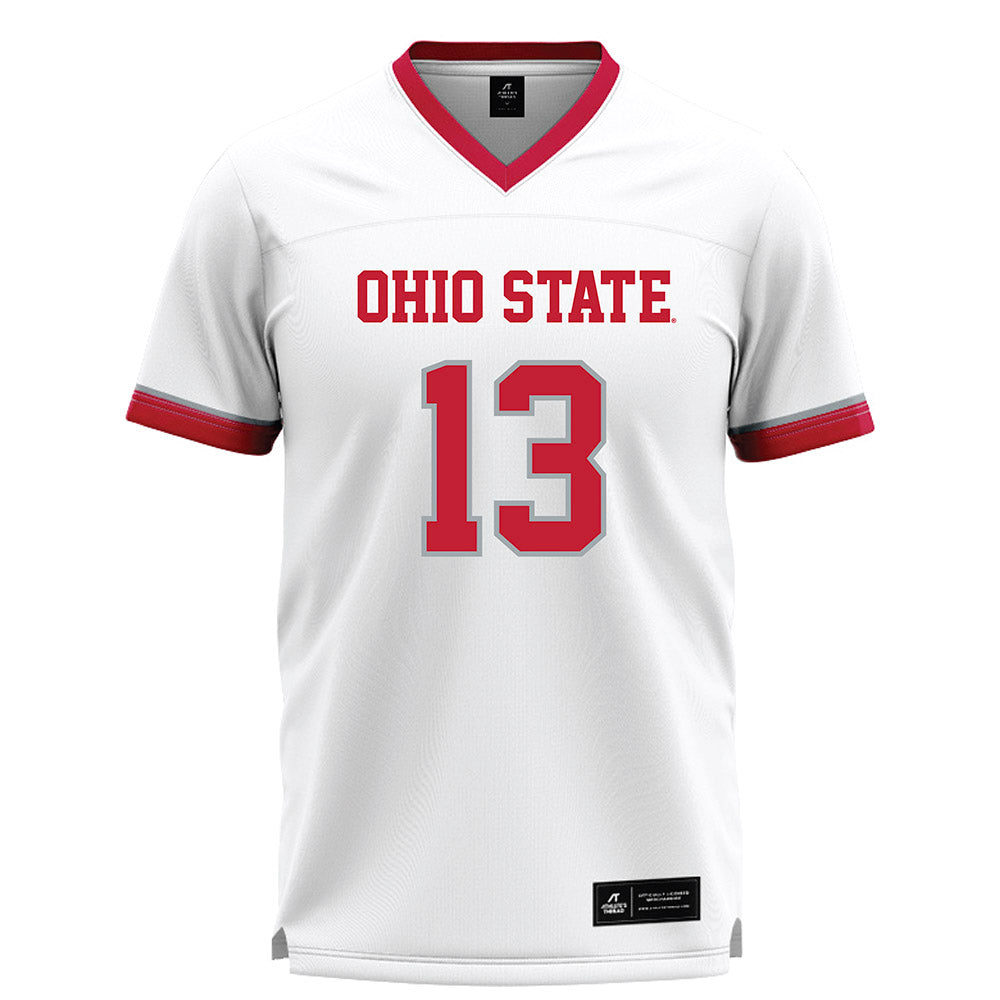 Ohio State - NCAA Men's Lacrosse : Angelo Lamatrice - White Lacrosse Jersey -0