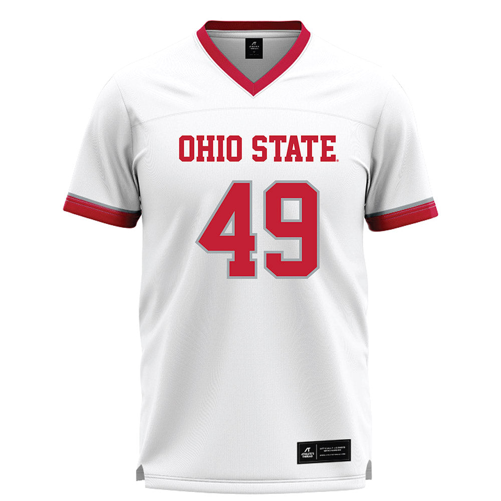 Ohio State - NCAA Men's Lacrosse : Joe Matan - White Lacrosse Jersey -0