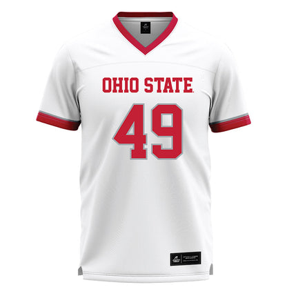 Ohio State - NCAA Men's Lacrosse : Joe Matan - White Lacrosse Jersey -0