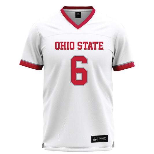 Ohio State - NCAA Men's Lacrosse : Jewel Walker - White Lacrosse Jersey -0