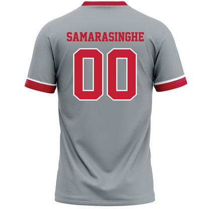 Ohio State - NCAA Women's Lacrosse : Camille Samarasinghe - Grey Lacrosse Jersey -1