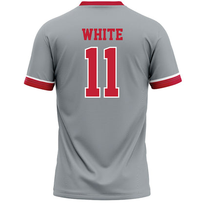 Ohio State - NCAA Women's Lacrosse : Maddie White - Grey Lacrosse Jersey -1