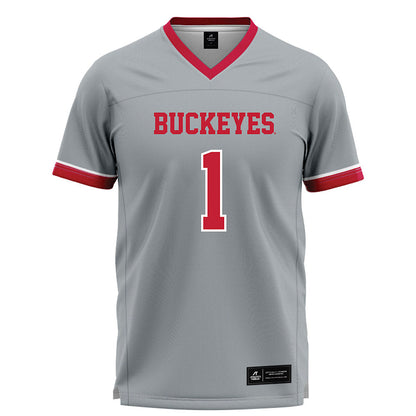 Ohio State - NCAA Women's Lacrosse : Delaney Harlan - Grey Lacrosse Jersey