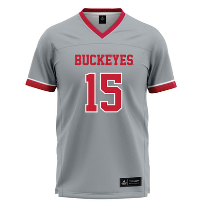Ohio State - NCAA Women's Lacrosse : Mackie Stickler - Grey Lacrosse Jersey -0