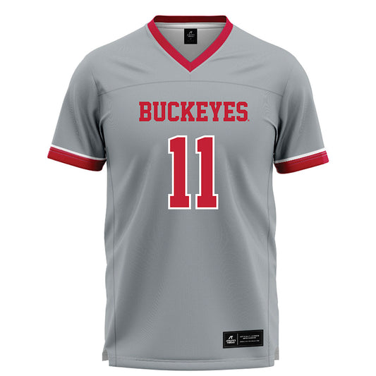 Ohio State - NCAA Women's Lacrosse : Maddie White - Grey Lacrosse Jersey -0