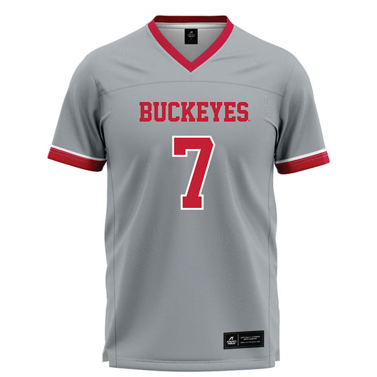 Ohio State - NCAA Women's Lacrosse : Lindsey McCulloch - Grey Lacrosse Jersey -0