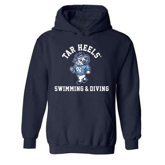 UNC - NCAA Women's Swimming & Diving : Tom Mienis - Classic Shersey Hooded Sweatshirt-0