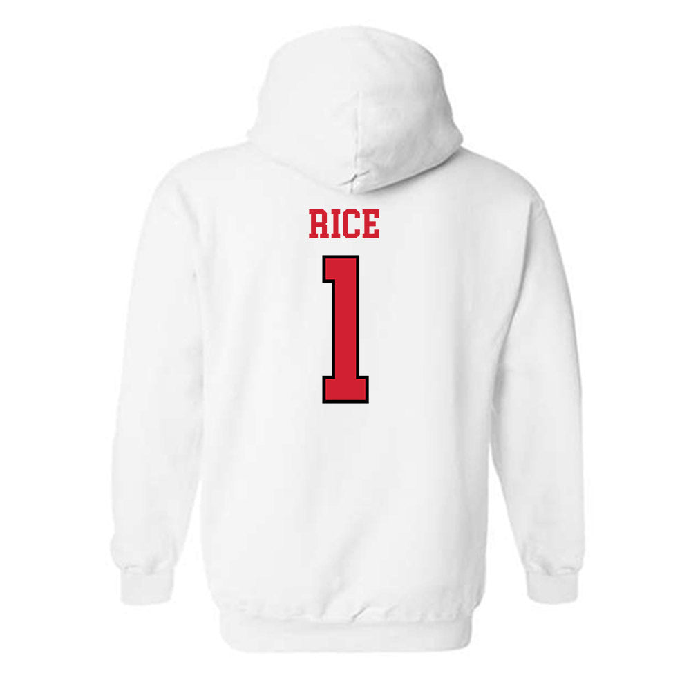 Maryland - NCAA Men's Basketball : Rodney Rice - Sports Shersey Hooded Sweatshirt-1