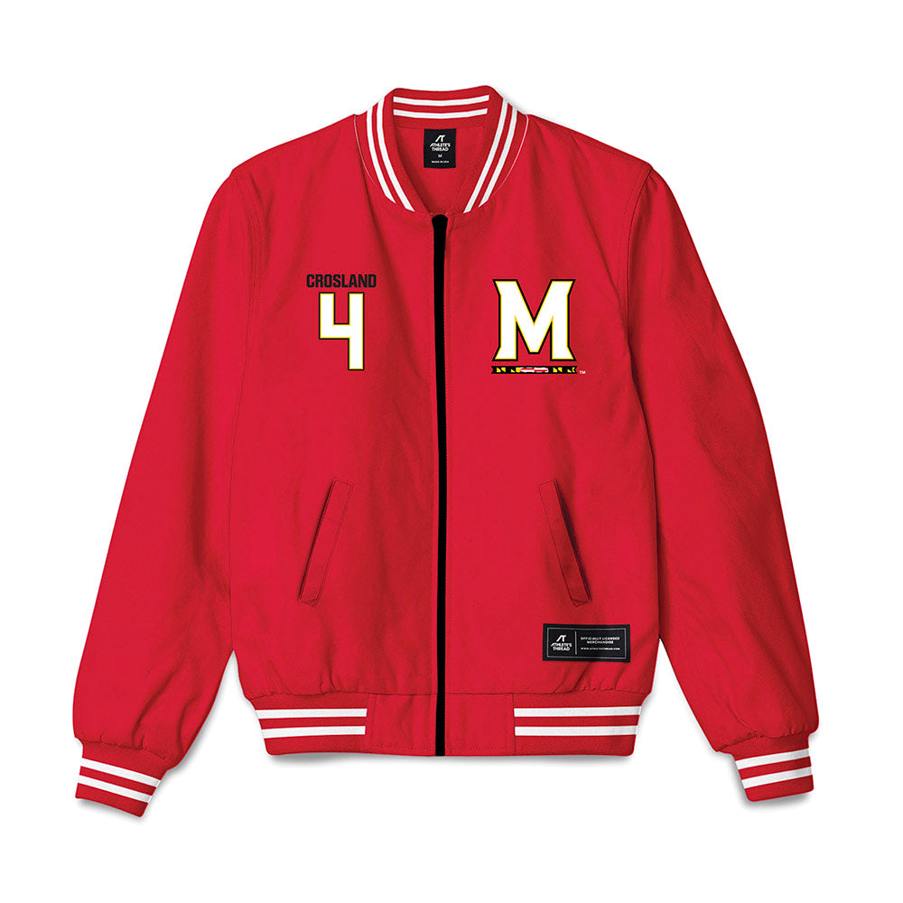 Maryland - NCAA Baseball : Jordan Crosland - Bomber Jacket-0