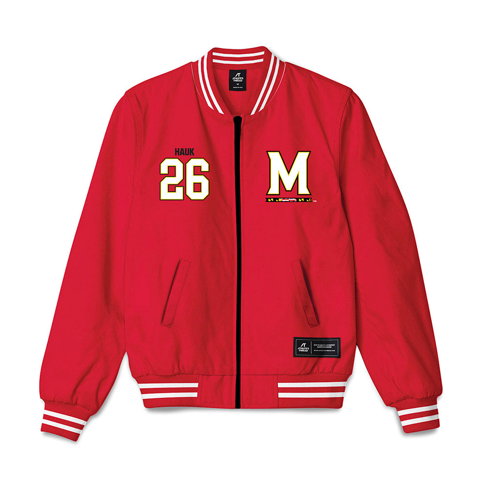 Maryland - NCAA Baseball : Jacob Hauk - Bomber Jacket-0