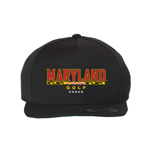 Maryland - NCAA Men's Golf : Will Koras - Snapback Hat
