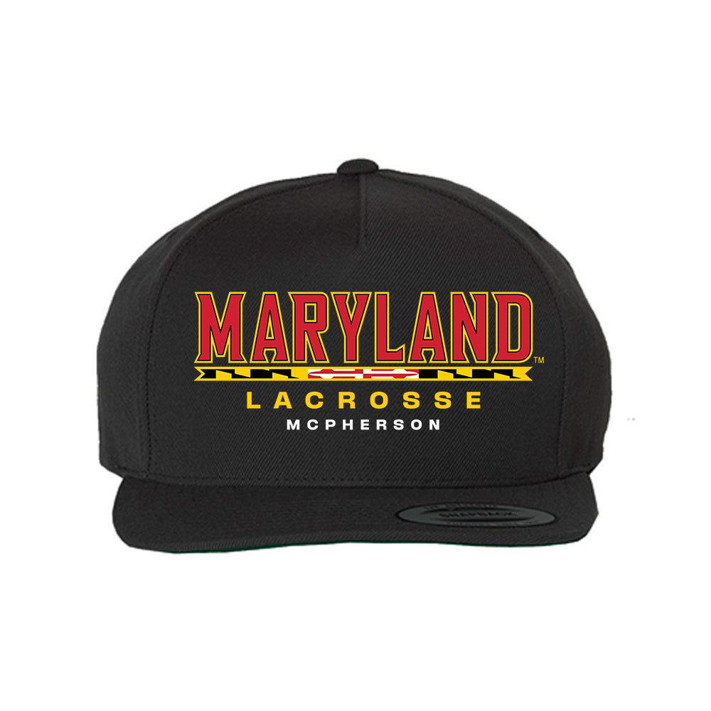 Maryland - NCAA Men's Lacrosse : Hamish McPherson - Snapback Hat-0