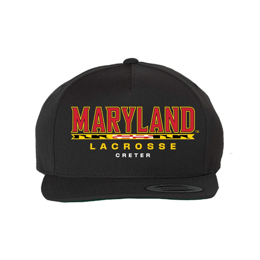Maryland - NCAA Men's Lacrosse : Sean Creter - Snapback Hat-0
