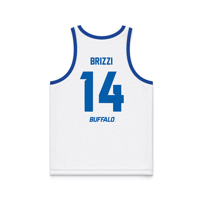 Buffalo - NCAA Men's Basketball : Angelo Brizzi - White Basketball Jersey-1
