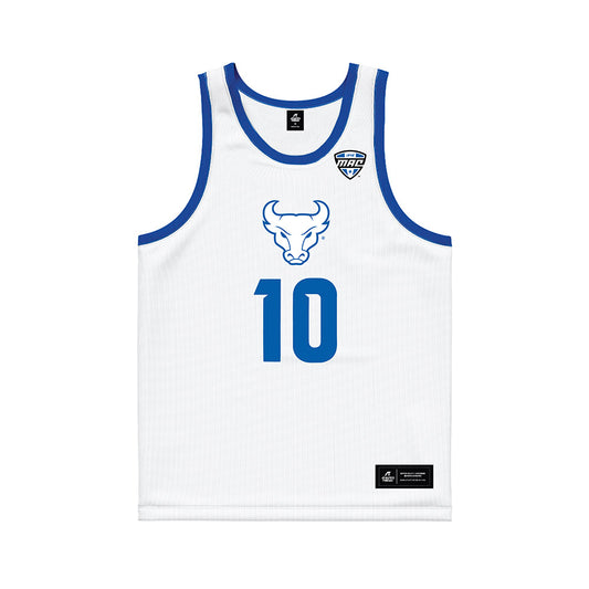 Buffalo - NCAA Men's Basketball : Derrick Talton Jr - White Basketball Jersey-0