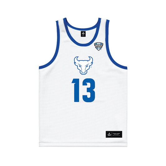 Buffalo - NCAA Men's Basketball : Ezra McKenna - White Basketball Jersey-0
