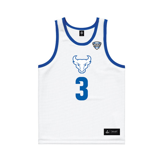 Buffalo - NCAA Men's Basketball : Mikhail Pocknett - White Basketball Jersey-0