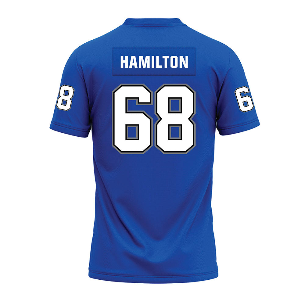 Buffalo - NCAA Football : Liam Hamilton - Blue Premium Football Jersey