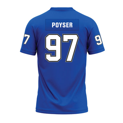 Buffalo - NCAA Football : Junior Poyser - Blue Premium Football Jersey