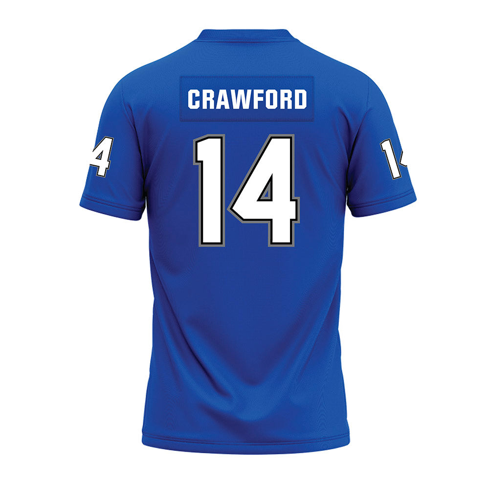 Buffalo - NCAA Football : Mikey Crawford - Blue Premium Football Jersey