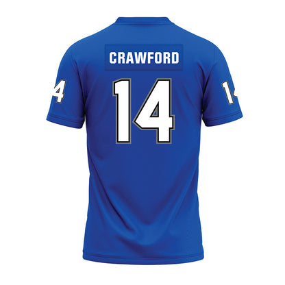 Buffalo - NCAA Football : Mikey Crawford - Blue Premium Football Jersey