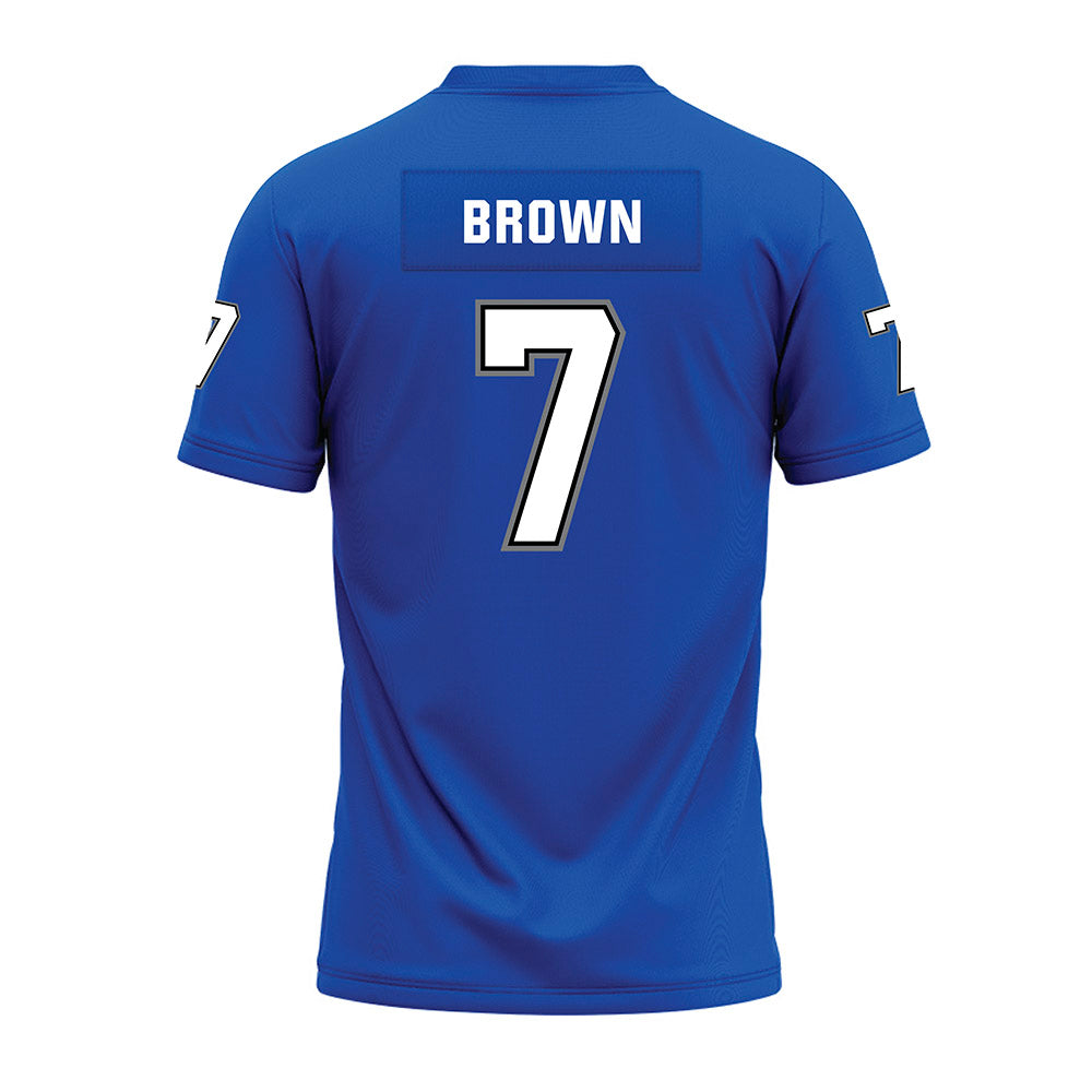 Buffalo - NCAA Football : Solomon Brown - Blue Premium Football Jersey