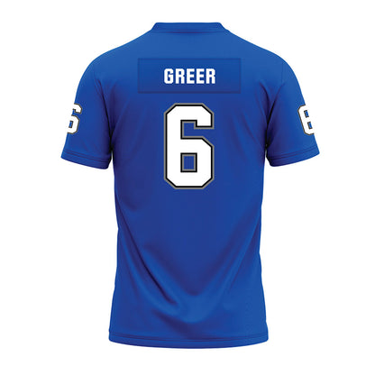 Buffalo - NCAA Football : Miles Greer - Blue Premium Football Jersey-1