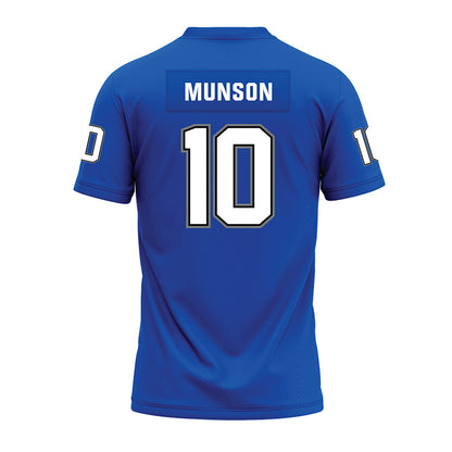 Buffalo - NCAA Football : Jamiere Munson - Blue Premium Football Jersey-1