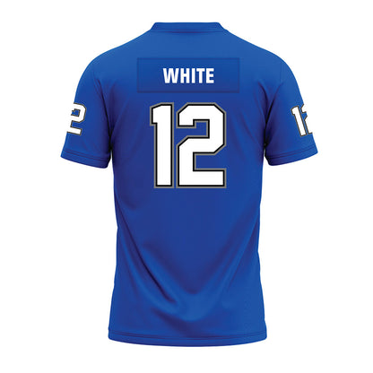 Buffalo - NCAA Football : Malin White - Blue Premium Football Jersey