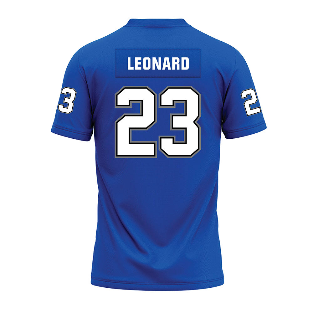 Buffalo - NCAA Football : Xavier Leonard - Blue Premium Football Jersey