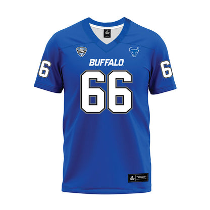 Buffalo - NCAA Football : Dominic Polizzi - Blue Premium Football Jersey