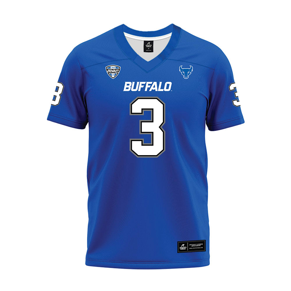 Buffalo - NCAA Football : Oliver Bridges - Blue Premium Football Jersey