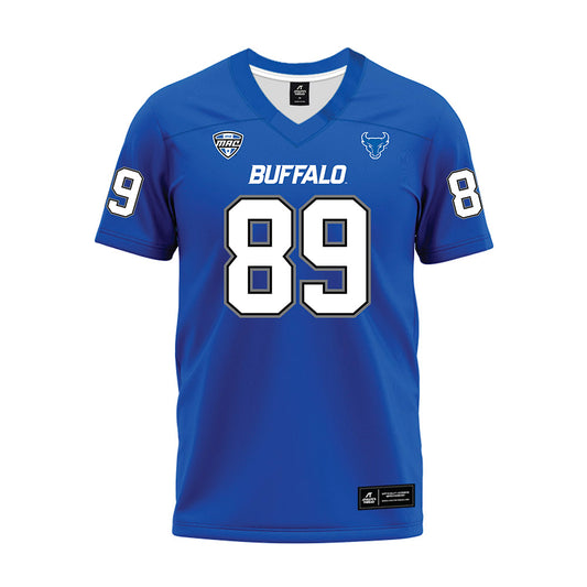 Buffalo - NCAA Football : Nick Leonard - Blue Premium Football Jersey
