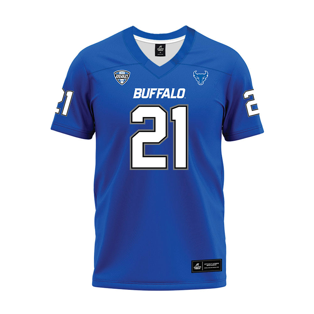 Buffalo - NCAA Football : Eddie Pleasant III - Blue Premium Football Jersey