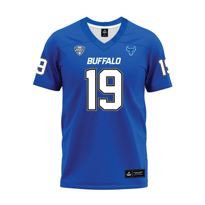 Buffalo - NCAA Football : Mathew Hilty - Blue Premium Football Jersey