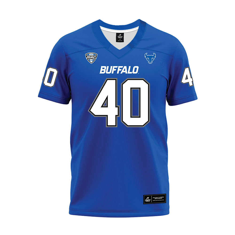 Buffalo - NCAA Football : William Clark - Blue Premium Football Jersey