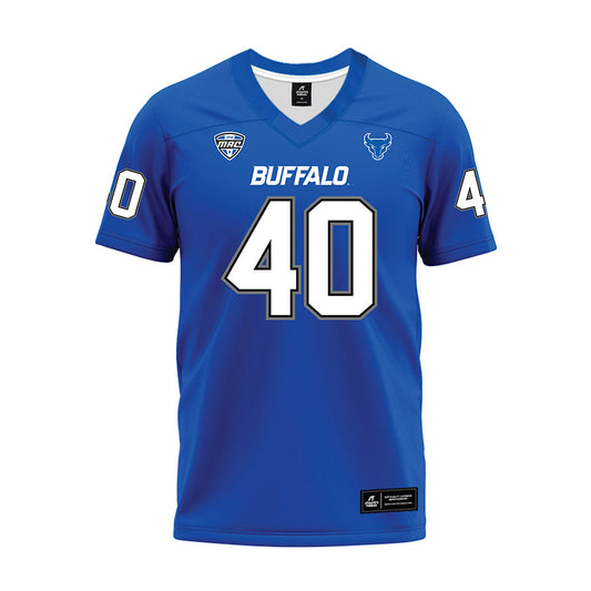 Buffalo - NCAA Football : William Clark - Blue Premium Football Jersey
