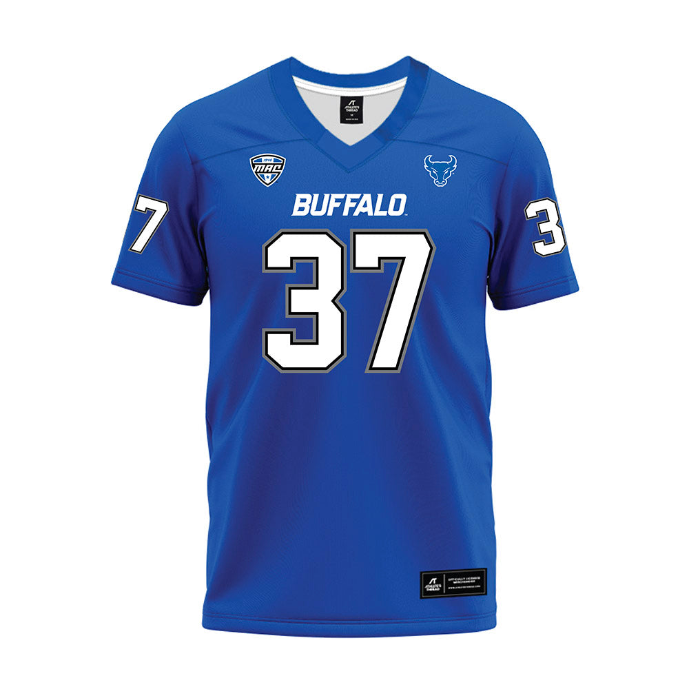 Buffalo - NCAA Football : Jordan Owens - Blue Premium Football Jersey