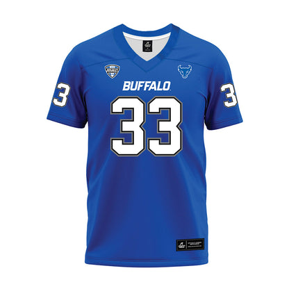 Buffalo - NCAA Football : Connor Henderson - Blue Premium Football Jersey-0