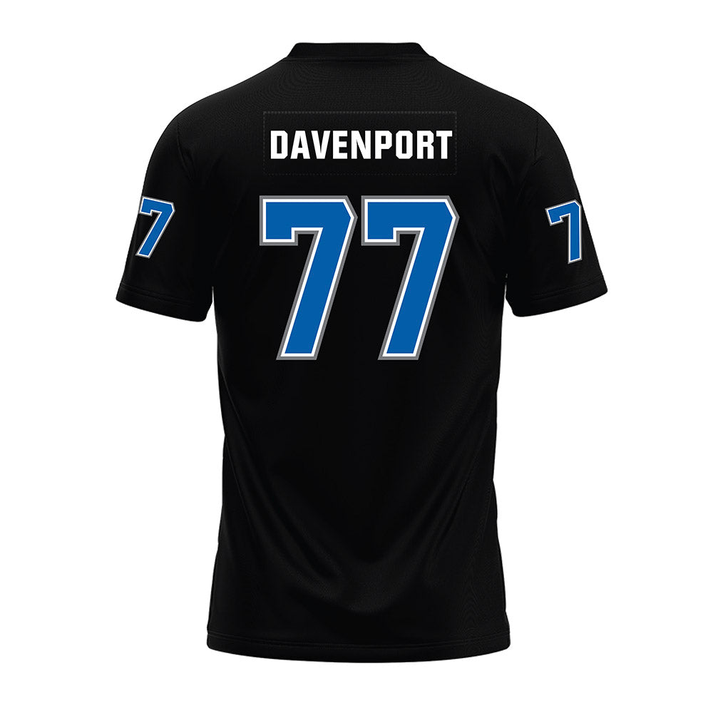 Buffalo - NCAA Football : Jackson Davenport - Black Premium Football Jersey-1