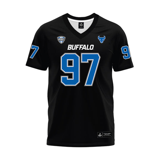 Buffalo - NCAA Football : Junior Poyser - Black Premium Football Jersey