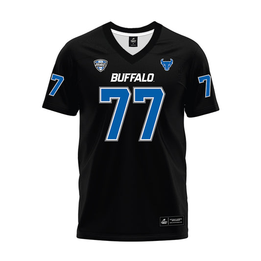 Buffalo - NCAA Football : Jackson Davenport - Black Premium Football Jersey-0
