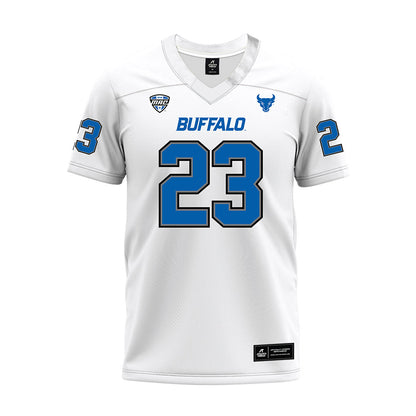 Buffalo - NCAA Football : Xavier Leonard - White Premium Football Jersey