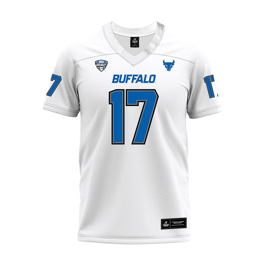 Buffalo - NCAA Football : Nicholas Reed - White Premium Football Jersey-0