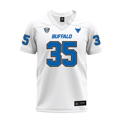 Buffalo - NCAA Football : Gabriel Goins - White Premium Football Jersey-0
