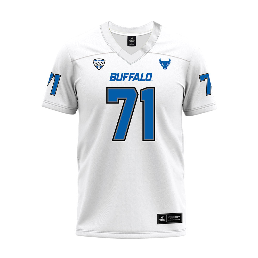 Buffalo - NCAA Football : Caleb Watts - White Premium Football Jersey-0