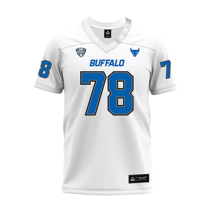 Buffalo - NCAA Football : Tyler Doty - White Premium Football Jersey