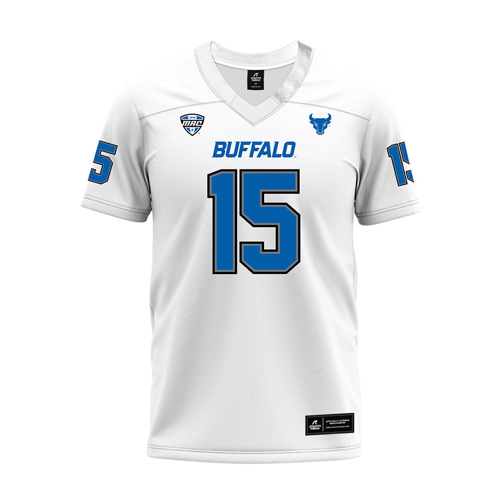 Buffalo - NCAA Football : SaVeon Brown - White Premium Football Jersey