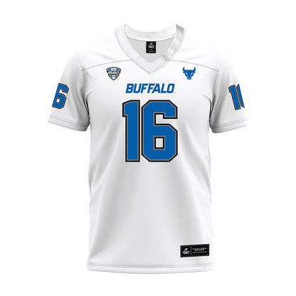 Buffalo - NCAA Football : John Keough - White Premium Football Jersey