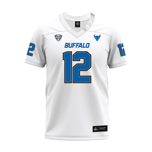 Buffalo - NCAA Football : Nino Hill - White Premium Football Jersey-0